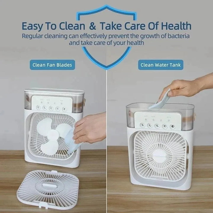 4 in 1 Personal Mini Cooling Fan with Water Mist Spray
